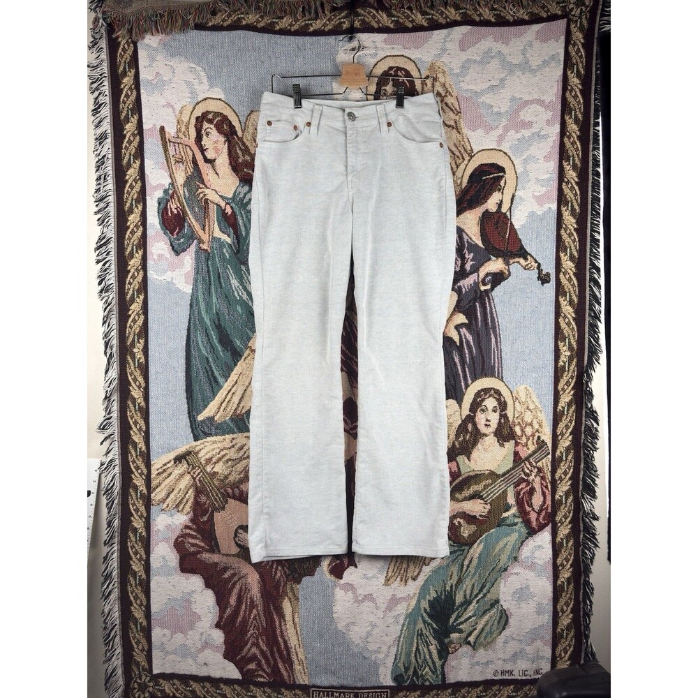Levi's 517 Corduroy Pants Women's 11S 32x29 White Boot Cut Stretch Retro Y2K